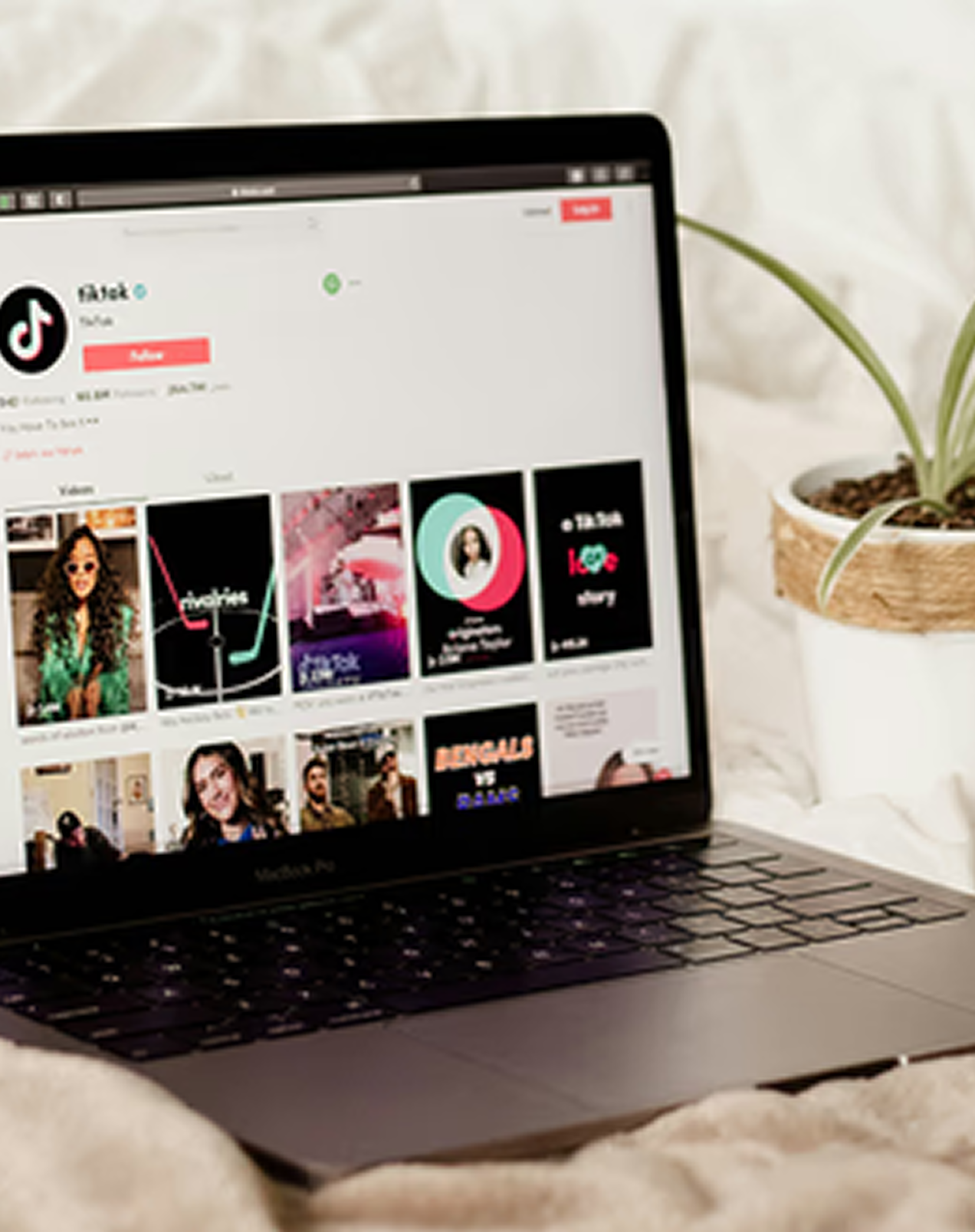 Laptop showing sports streaming platform