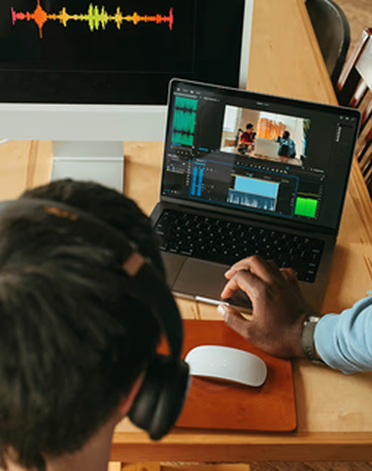 Person gaming with streaming setup