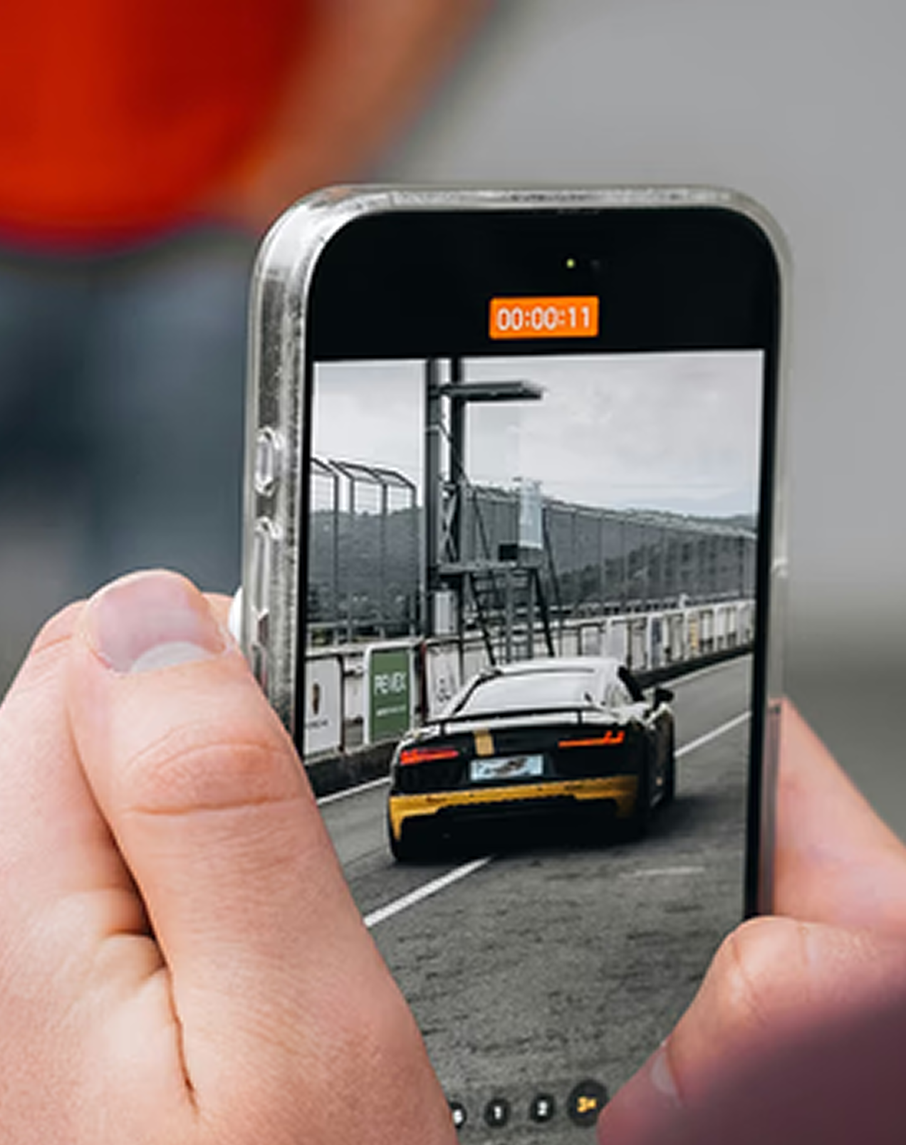 Mobile phone showing streaming interface